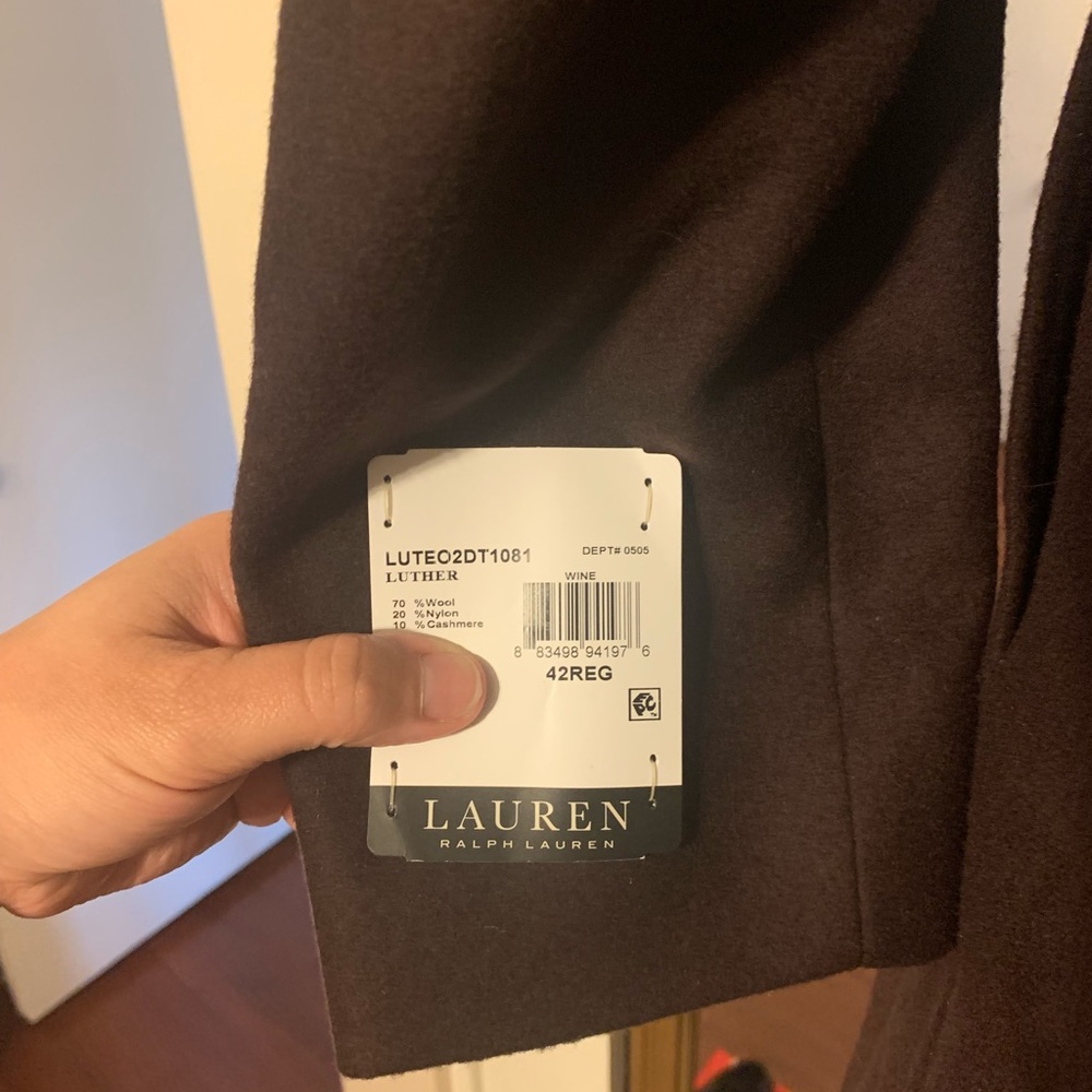Lauren by Ralph Lauren jacket wine color size 42R. - Picture 6 of 9